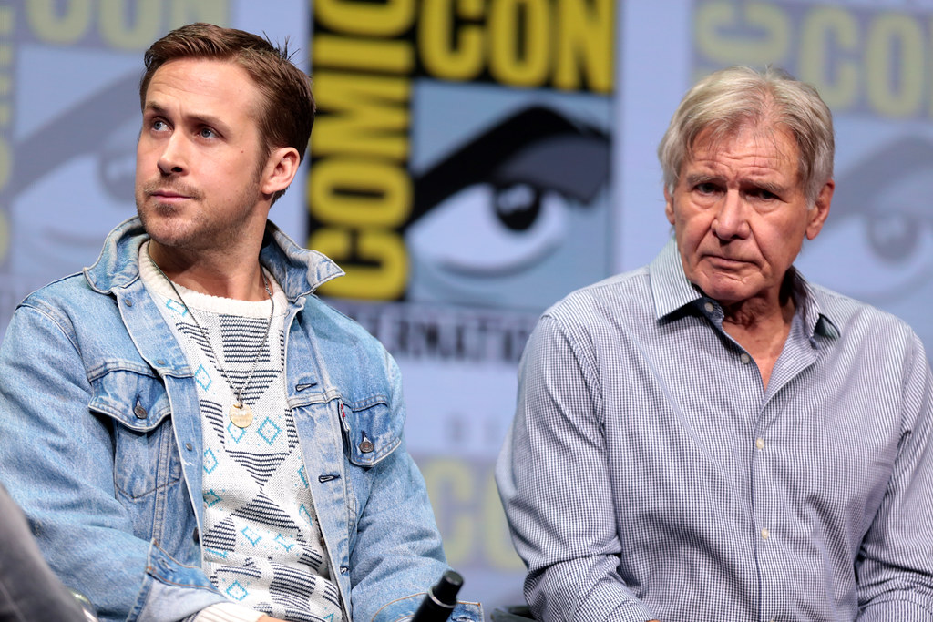 ryan gosling and harrison ford at comic con