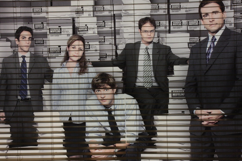 The Office cast through blinds