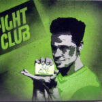 fight club poster with brad pitt holding soap