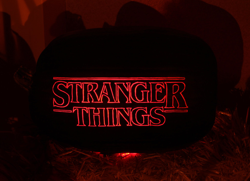 Stranger Things pumpkin carving