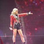 Taylor Swift performing on her RED tour